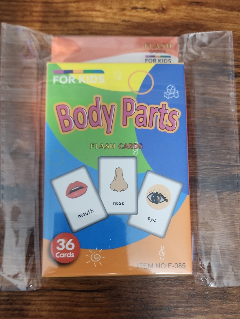 Body Parts Flash Cards - Colorful Kids Learning Set #3Bestseller 36pcs Reuseable
